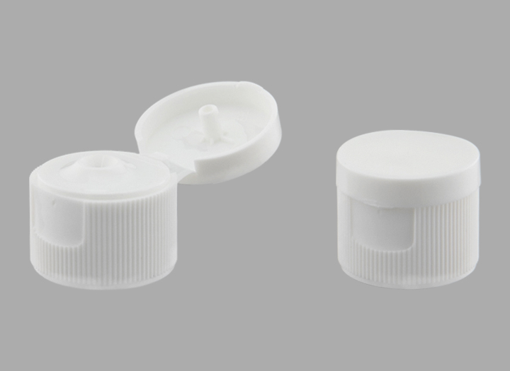 KR-5013 Ribbad plast flip cap heta försäljning fabrik pris flip-top flasklock