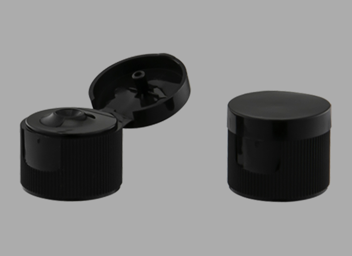 KR-5017 Ribbad flip-lock Heta försäljning ribbad 20/415 plastflaska flip-lock för kosmetiska flaskor