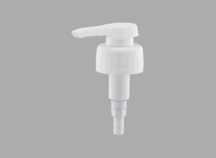 KR-3019 Vit PP Lotion Tvål Dispenser Pump Plast Med 4cc Output Ribbed, Slät