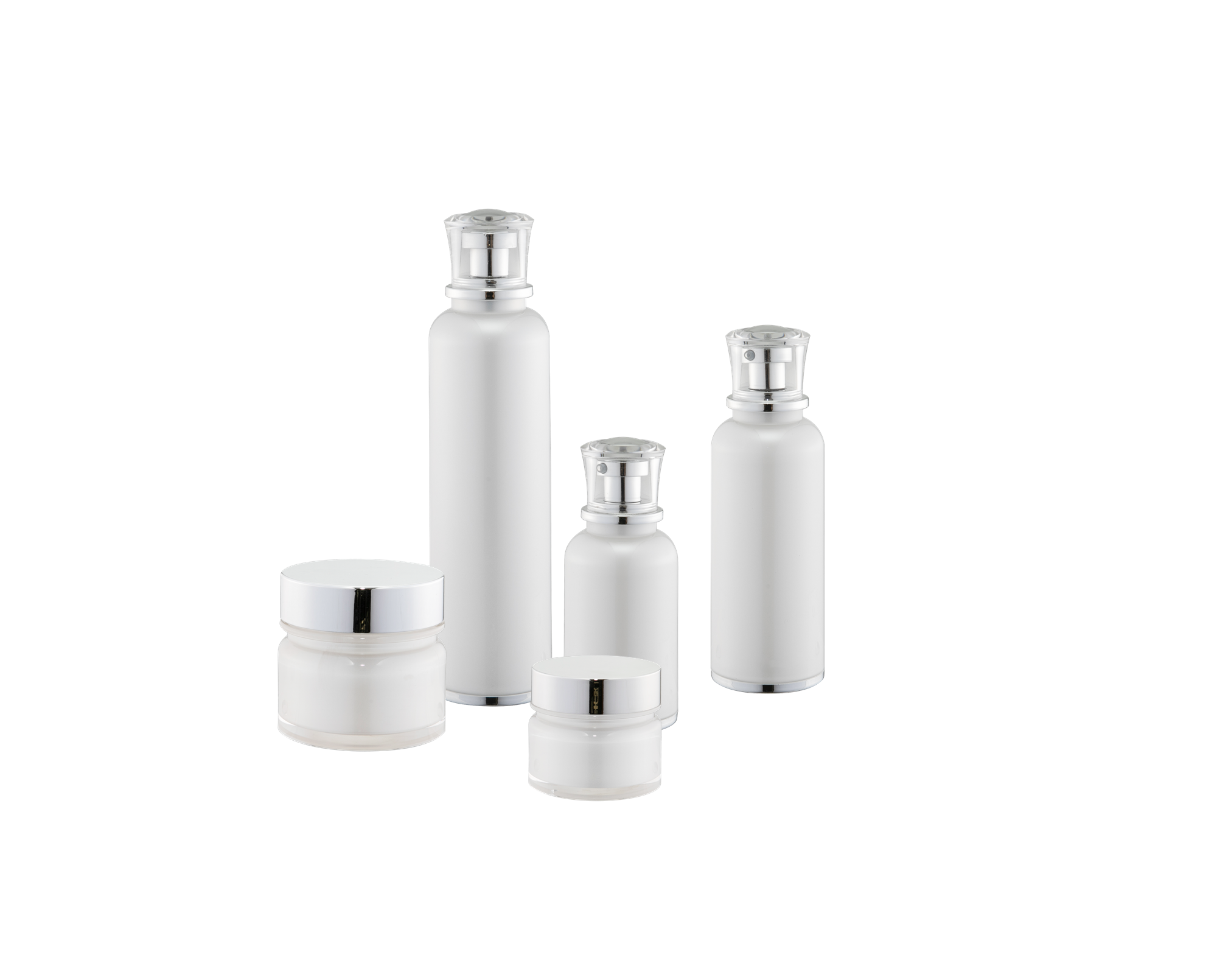 KR-4012 Högklassig ny ankomstrunda kosmetisk förpackning akryl lotionflaska och krämbehållare