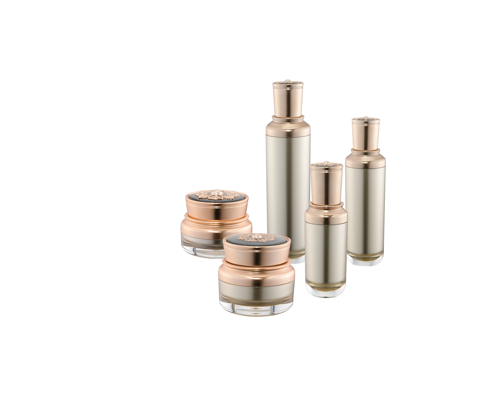 KR-4008 Personlig hudvård 15g 30g 50g ansiktskrämburk lyxig akryl kosmetisk burk och flaska